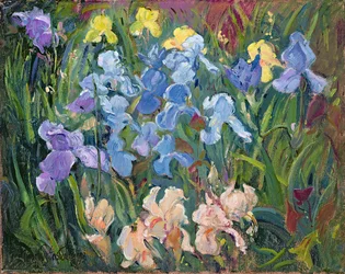 Iris : rose, bleu et or, 1993